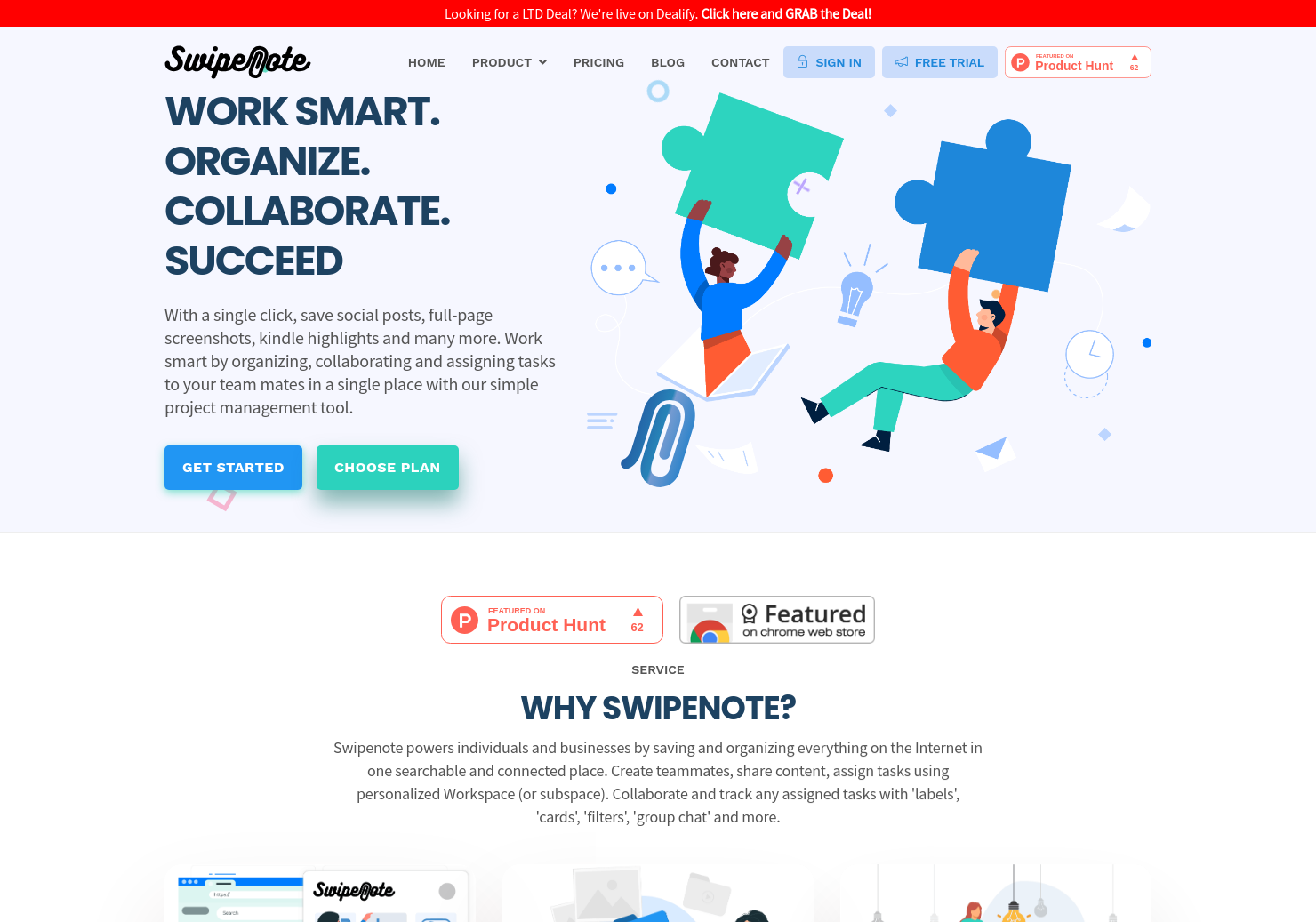 startuptile SwipeNote-Save. Organize. Collaborate. Succeed
