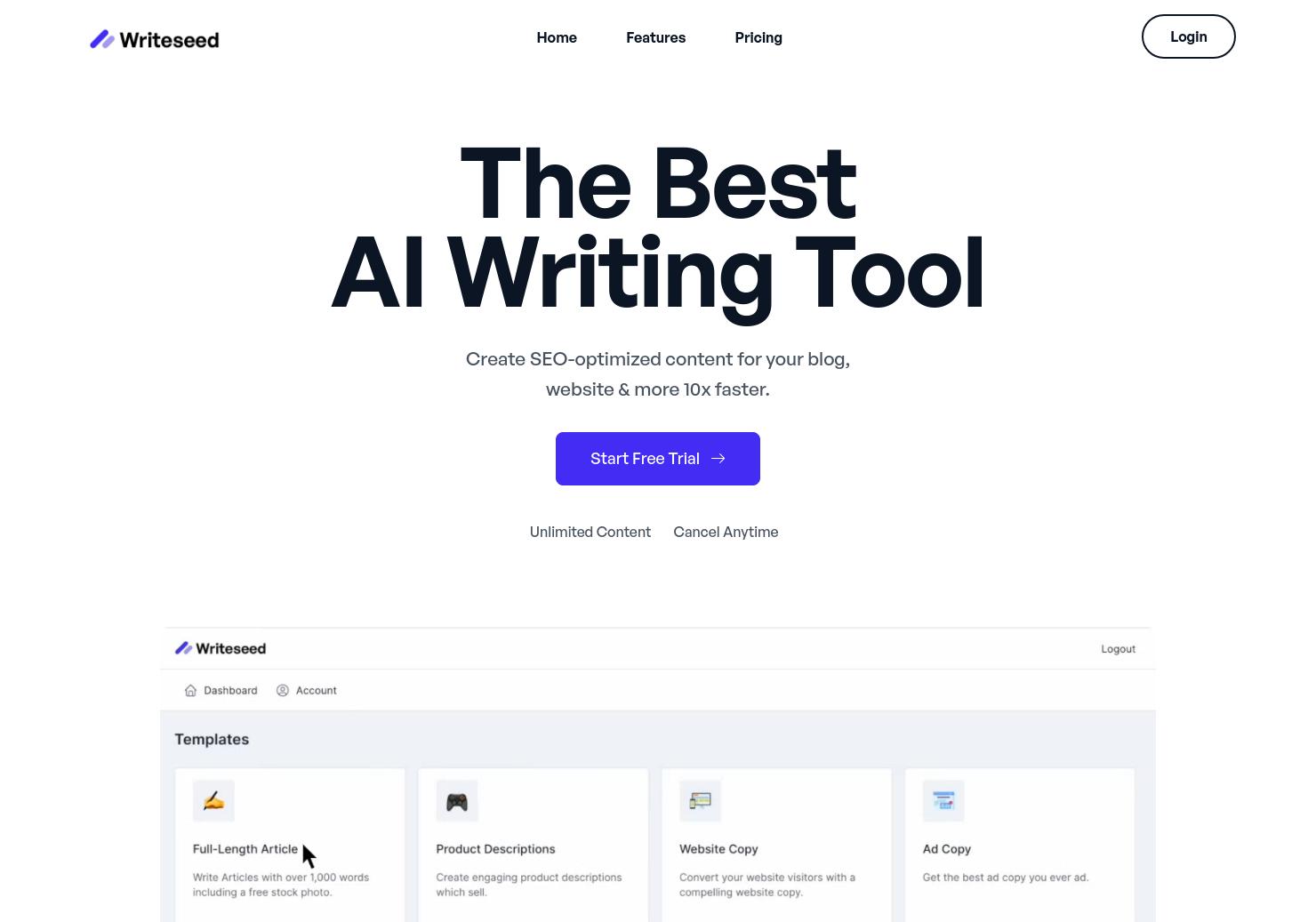 startuptile Writeseed AI Writer-Create content for your blog website & more 10x faster