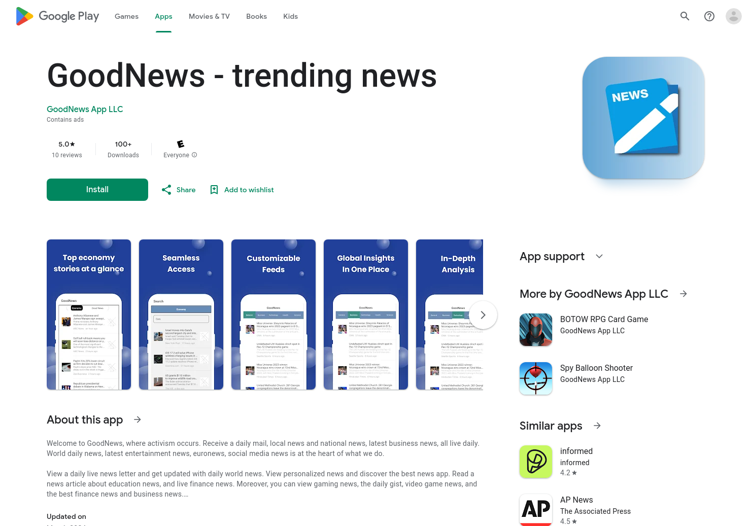 startuptile GoodNews-GoodNews allows to read/share uplifting news in one place