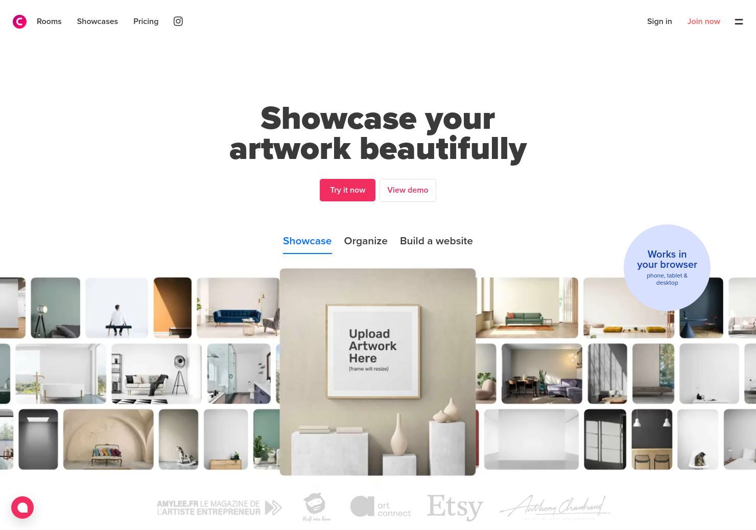 startuptile Canvy-Showcase your artwork beautifully