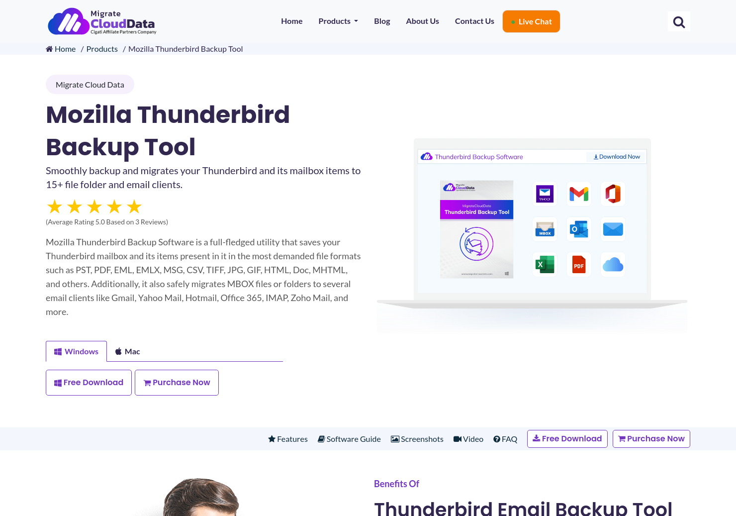 startuptile Mozilla Thunderbird Backup Tool-Advanced solution to backup and migrate Thunderbird emails