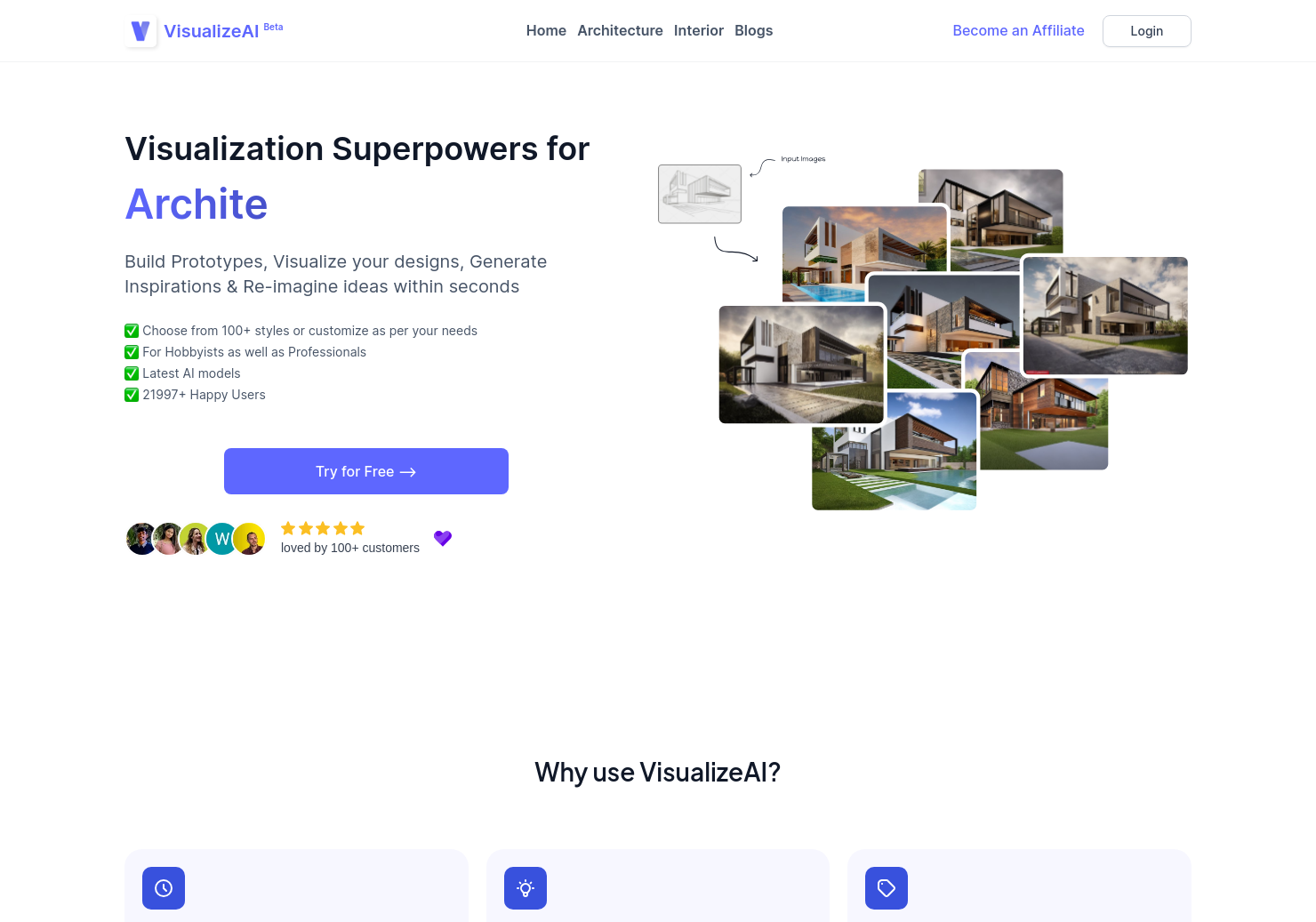 startuptile VisualizeAI-Visualize Re-Imagine and bring your ideas to life using AI