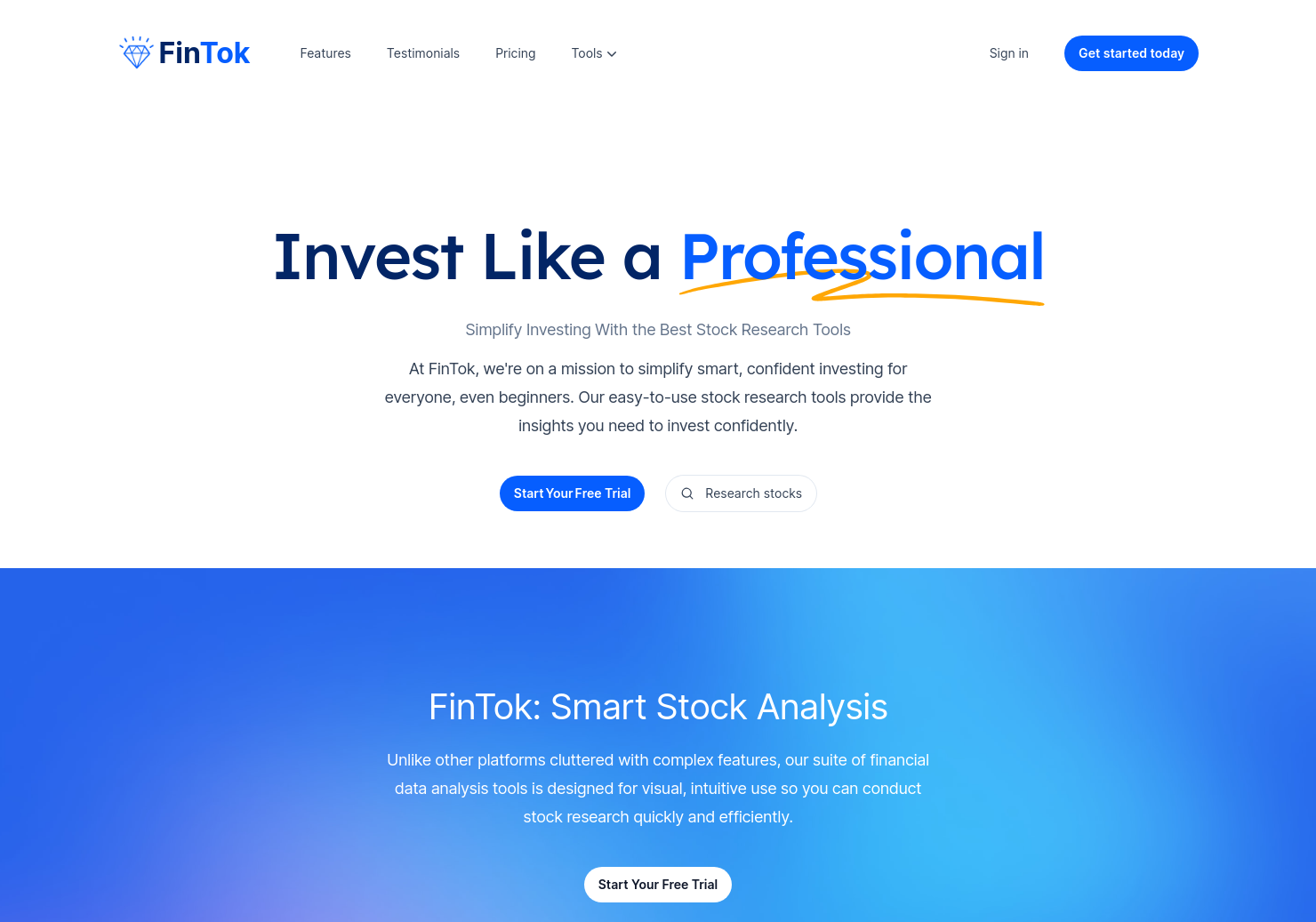 startuptile FinTok.io - Your Investing Partner.-Advanced stock market analysis and portfolio tracking tool