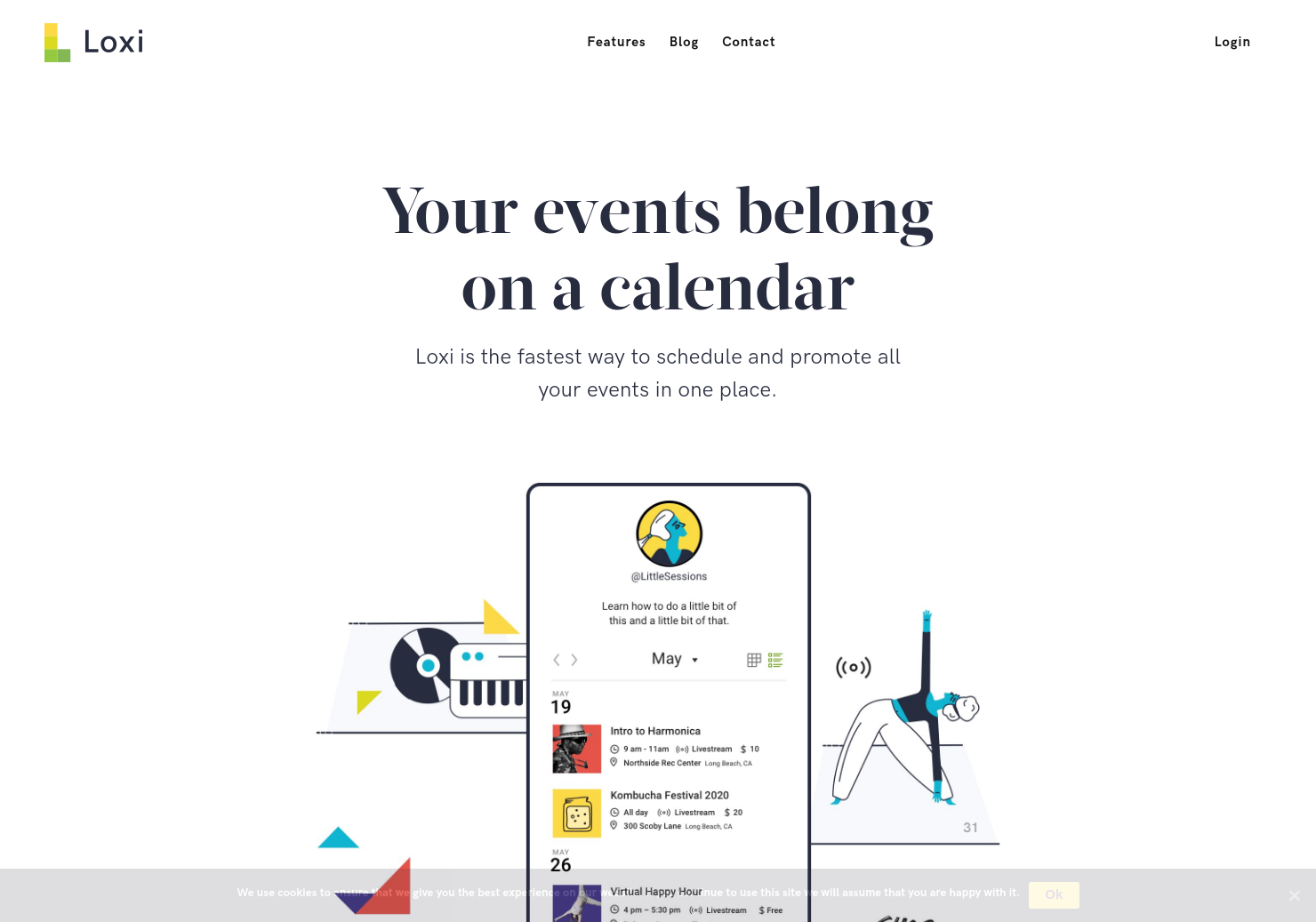 Loxi Virtual Events Calendar