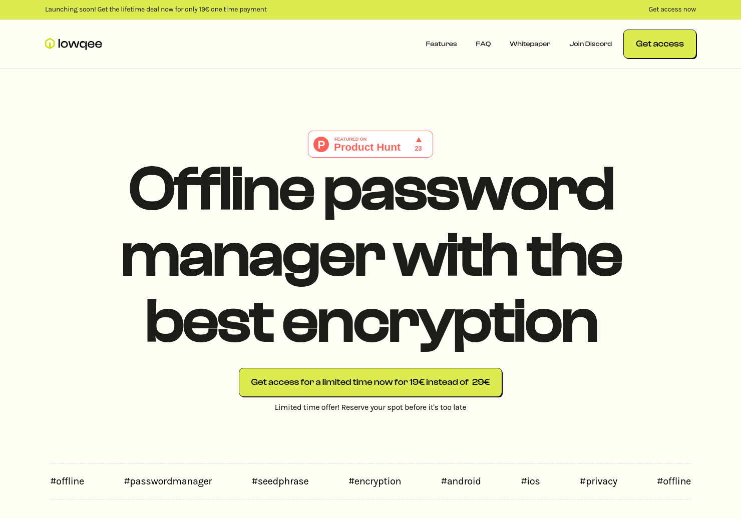 startuptile Lowqee-Offline password manager with the best encryption