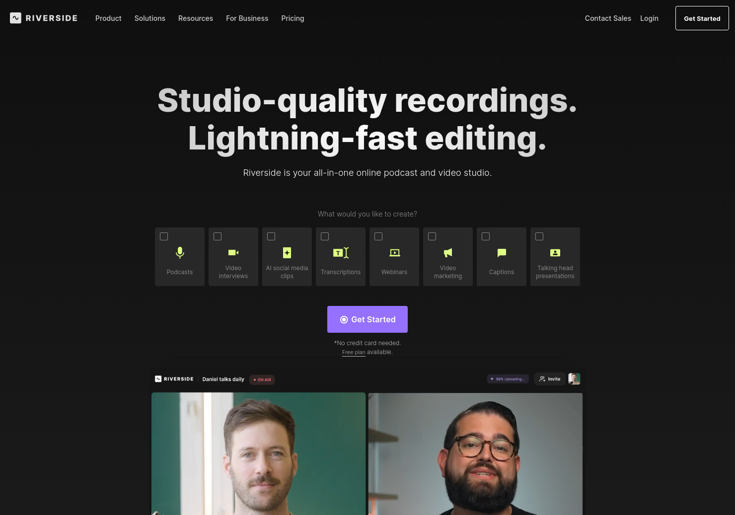 startuptile The New Riverside-One place to record edit & share content with the world