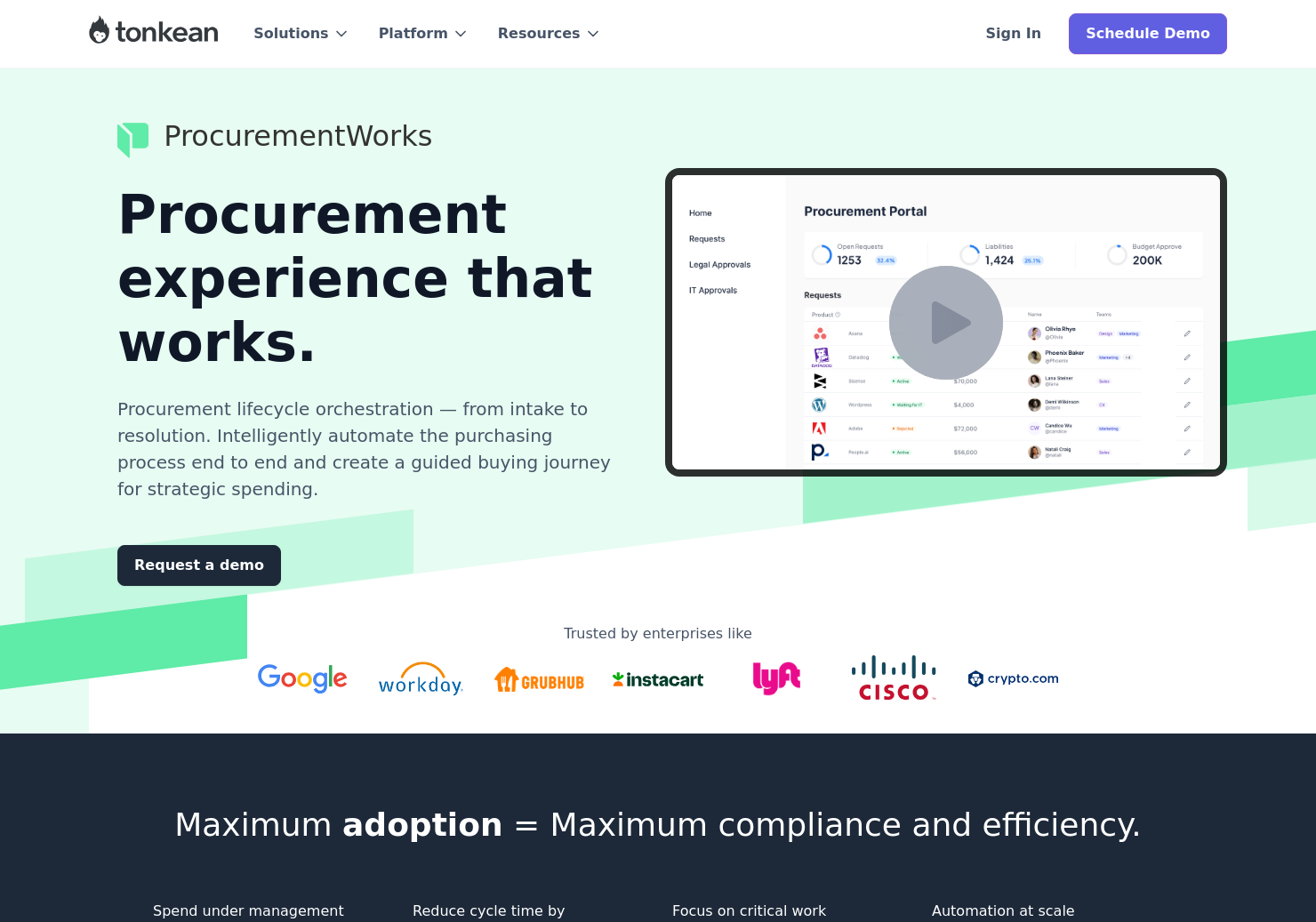 startuptile Tonkean ProcurementWorks-Transform your procurement experience with the power of AI