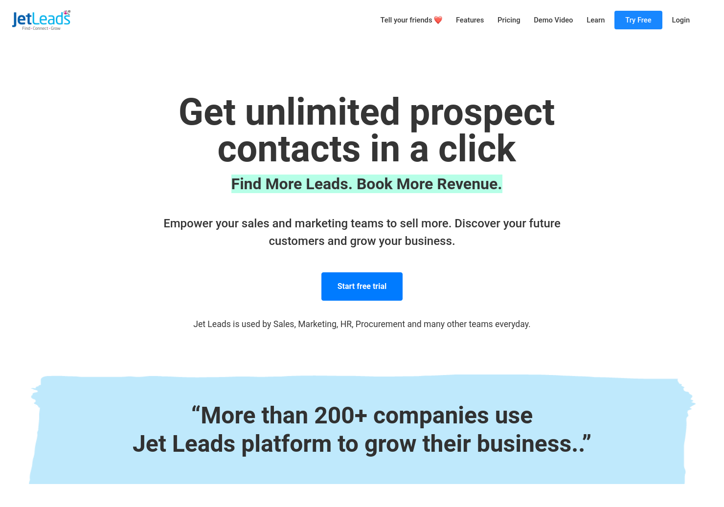 startuptile Jetleads-Unlimited prospect contacts in a click