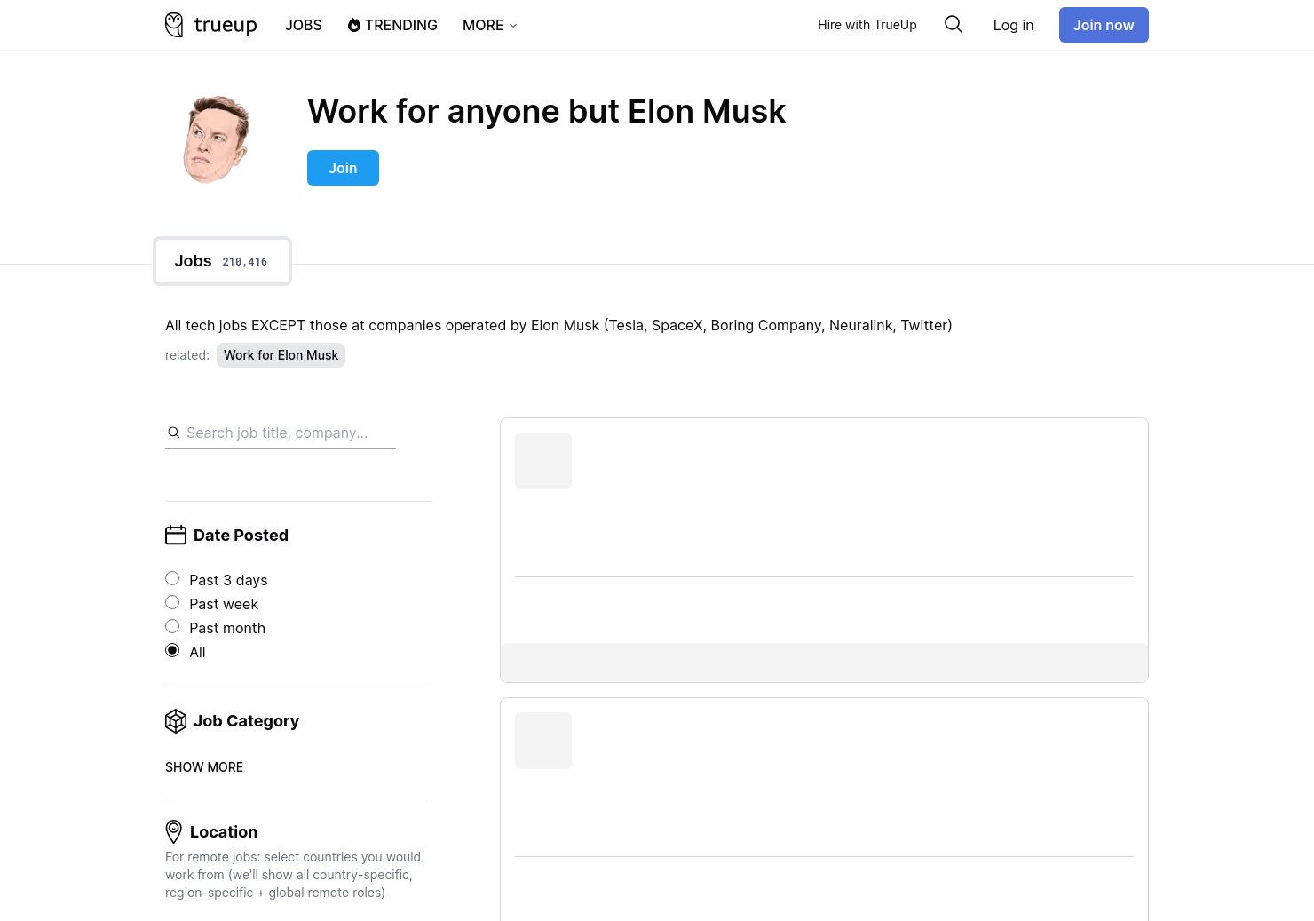 startuptile ExitTwitter.com-All open tech jobs at companies Elon doesn’t own