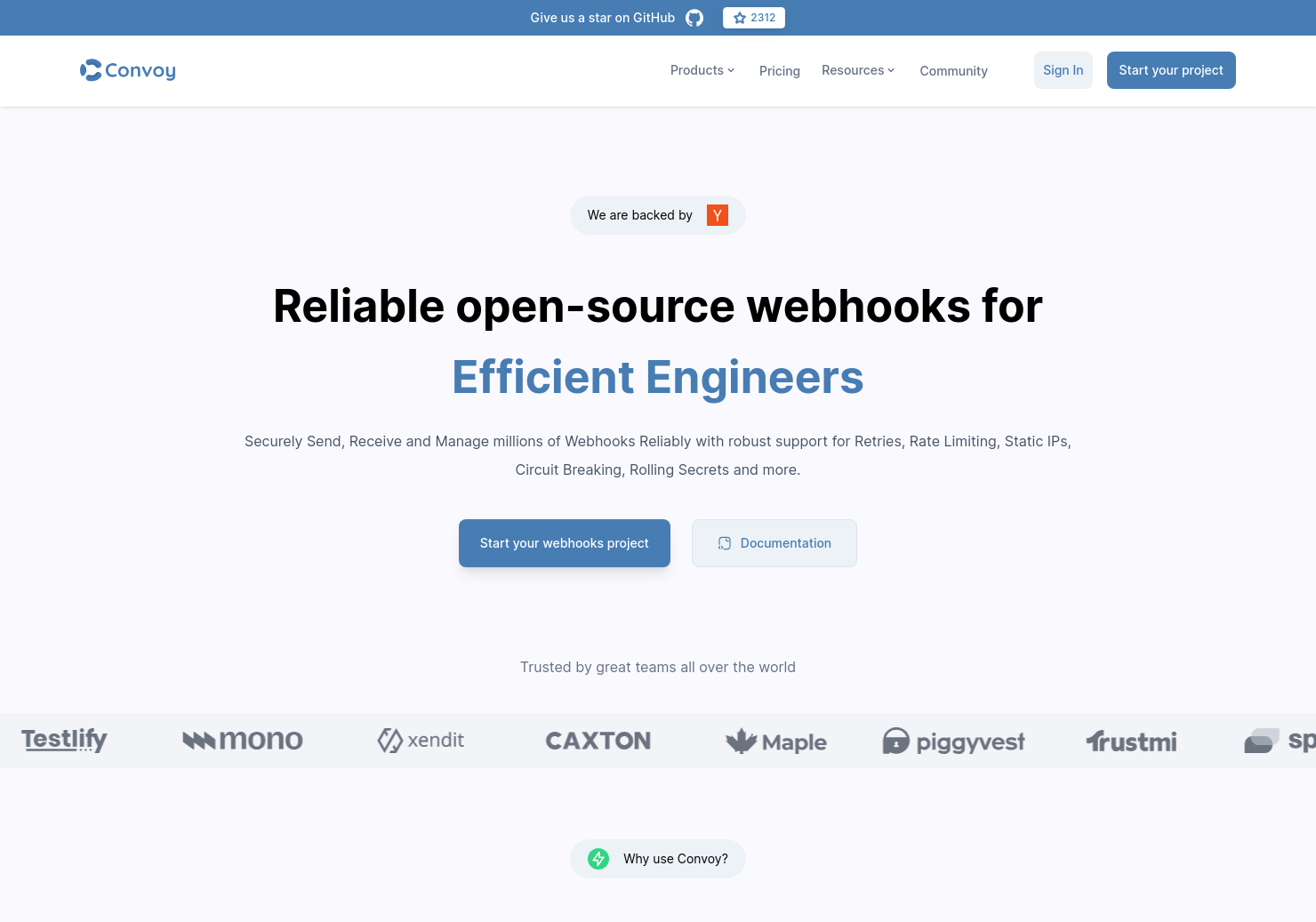 startuptile Convoy-High-performance open-source webhooks gateway