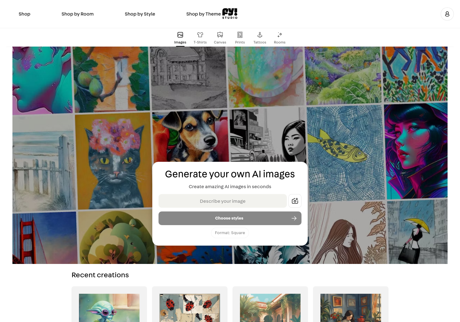 startuptile Fy! Studio-Fill your walls with AI Generated Art