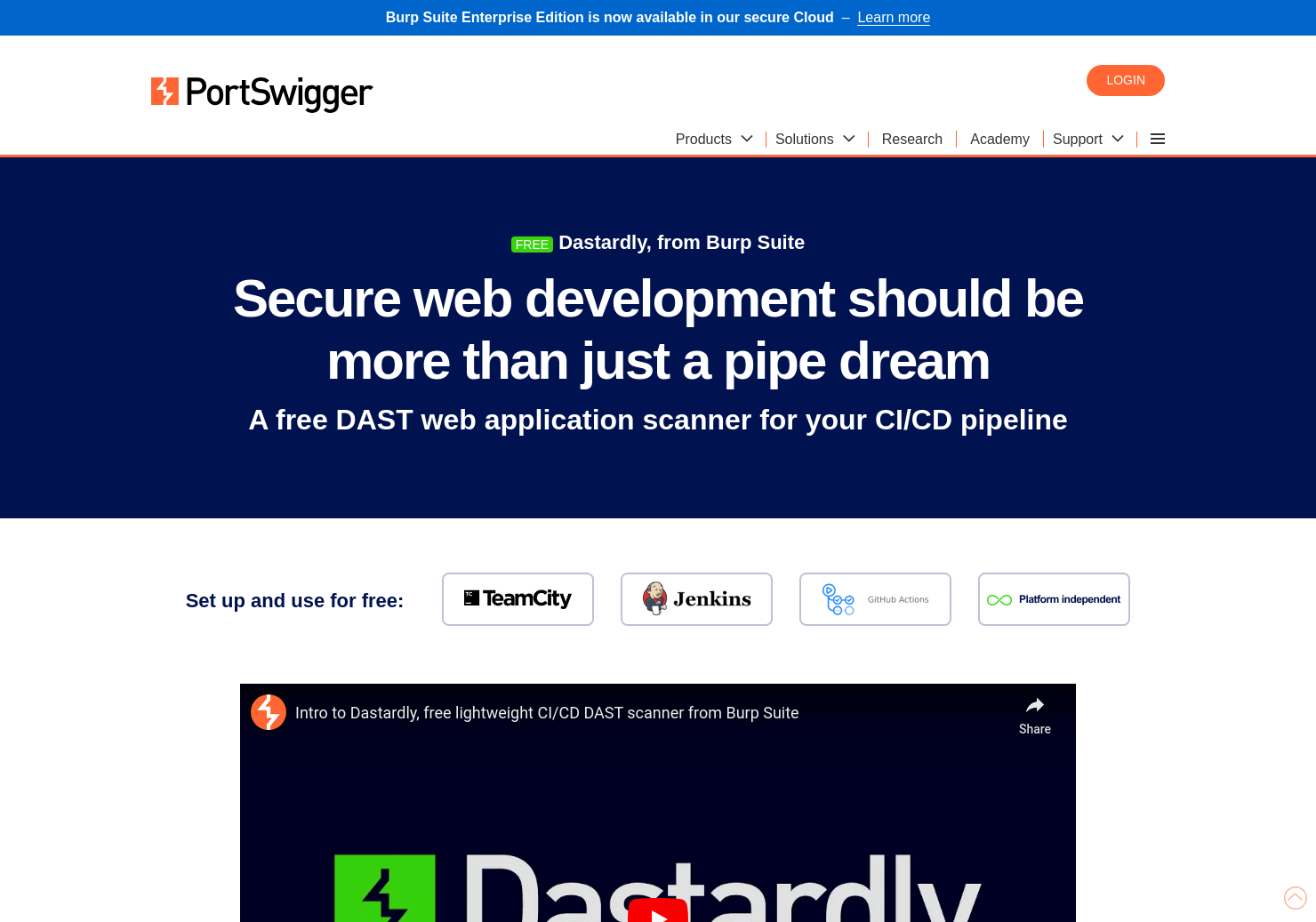 startuptile Dastardly-A lightweight web app security scanner for your CI pipelines