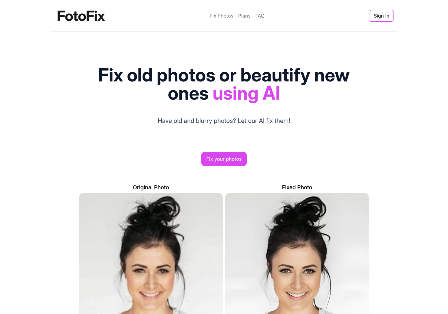 startuptile FotoFix-The easiest way to fix old photos or beautify new ones