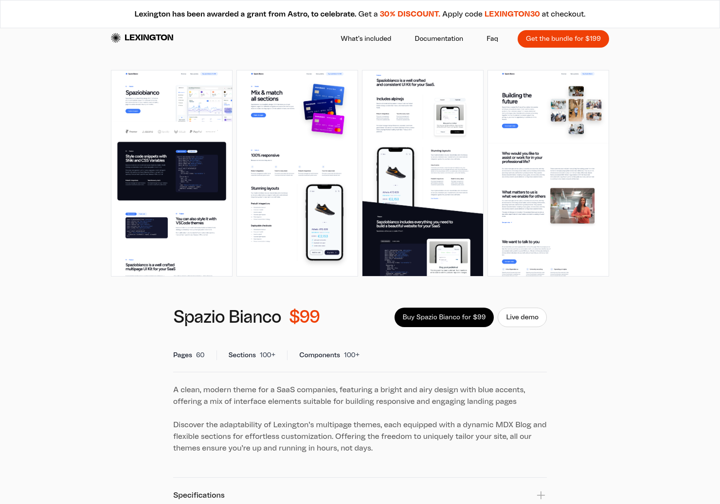 startuptile Spazio Bianco-A multipage theme made with Astro Tailwind CSS & MDX