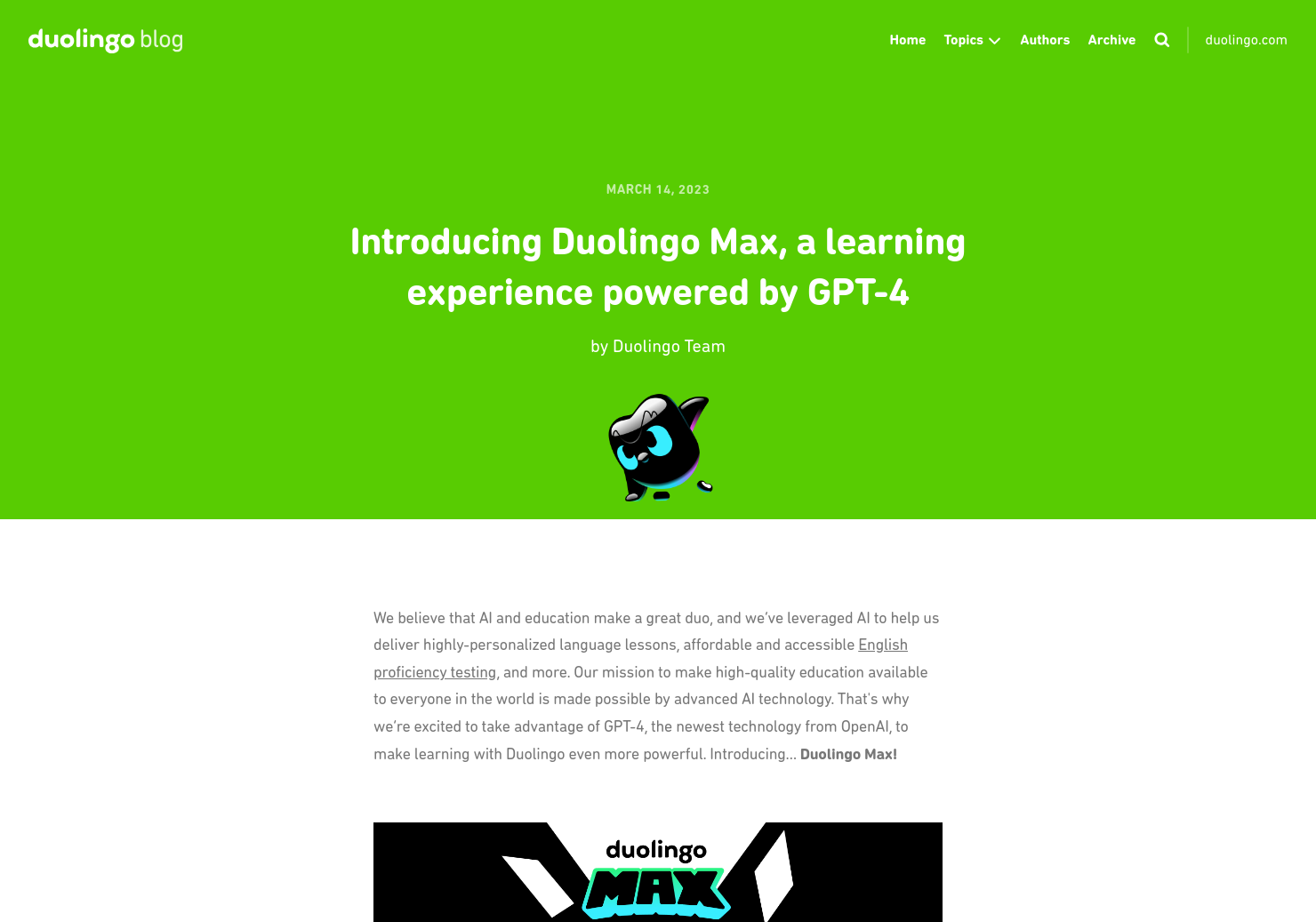 startuptile Duolingo Max-A new learning experience powered by GPT-4