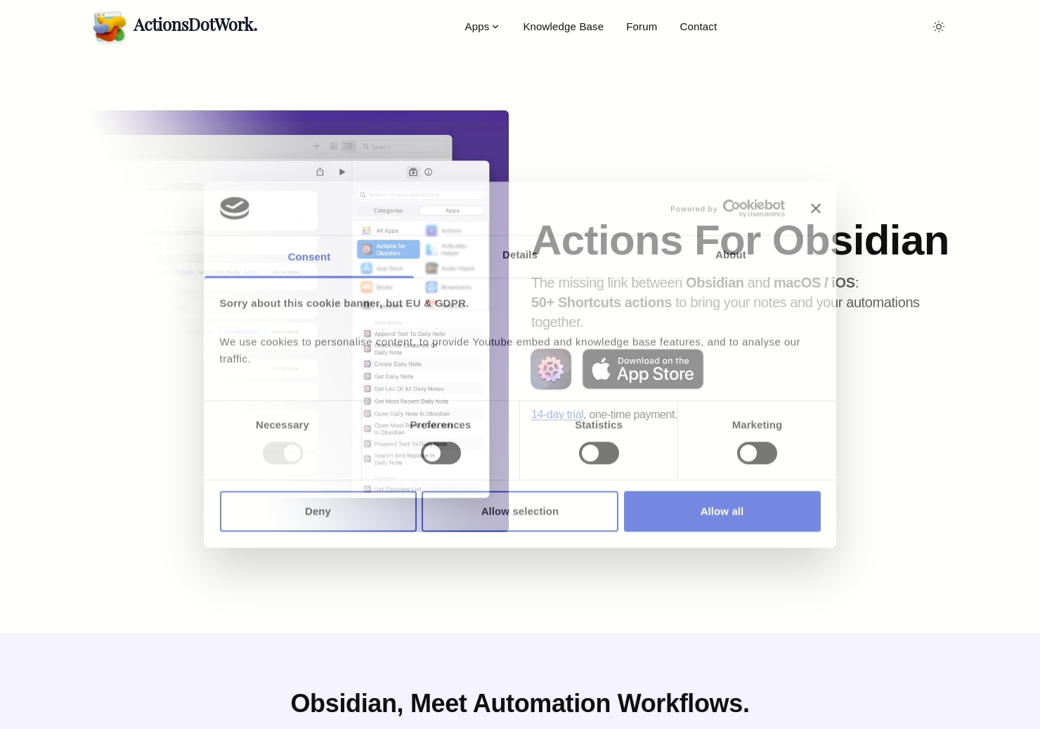 startuptile Actions for Obsidian-30+ Shortcuts actions for working with Obsidian on macOS