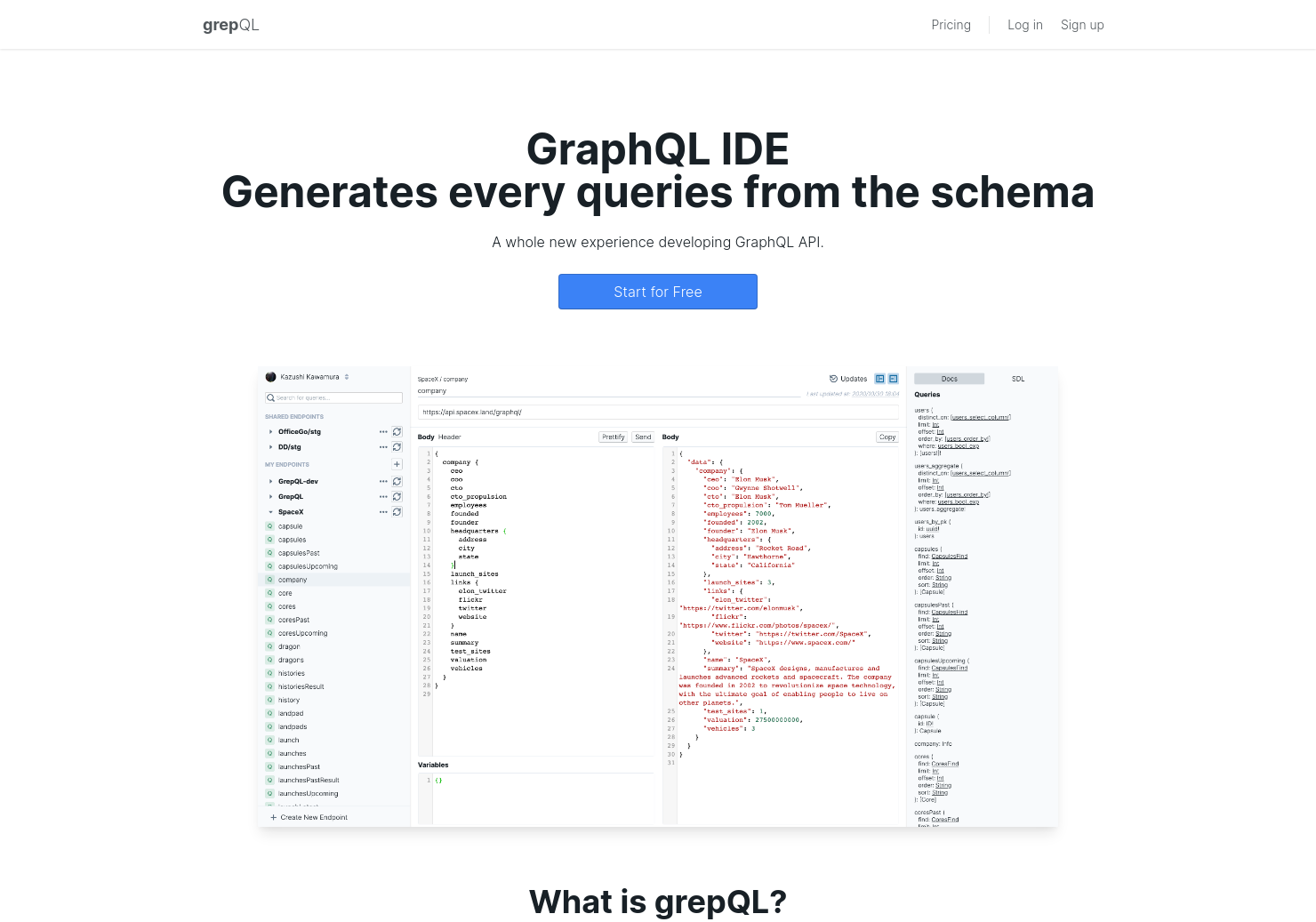 grepQL - GraphQL IDE
