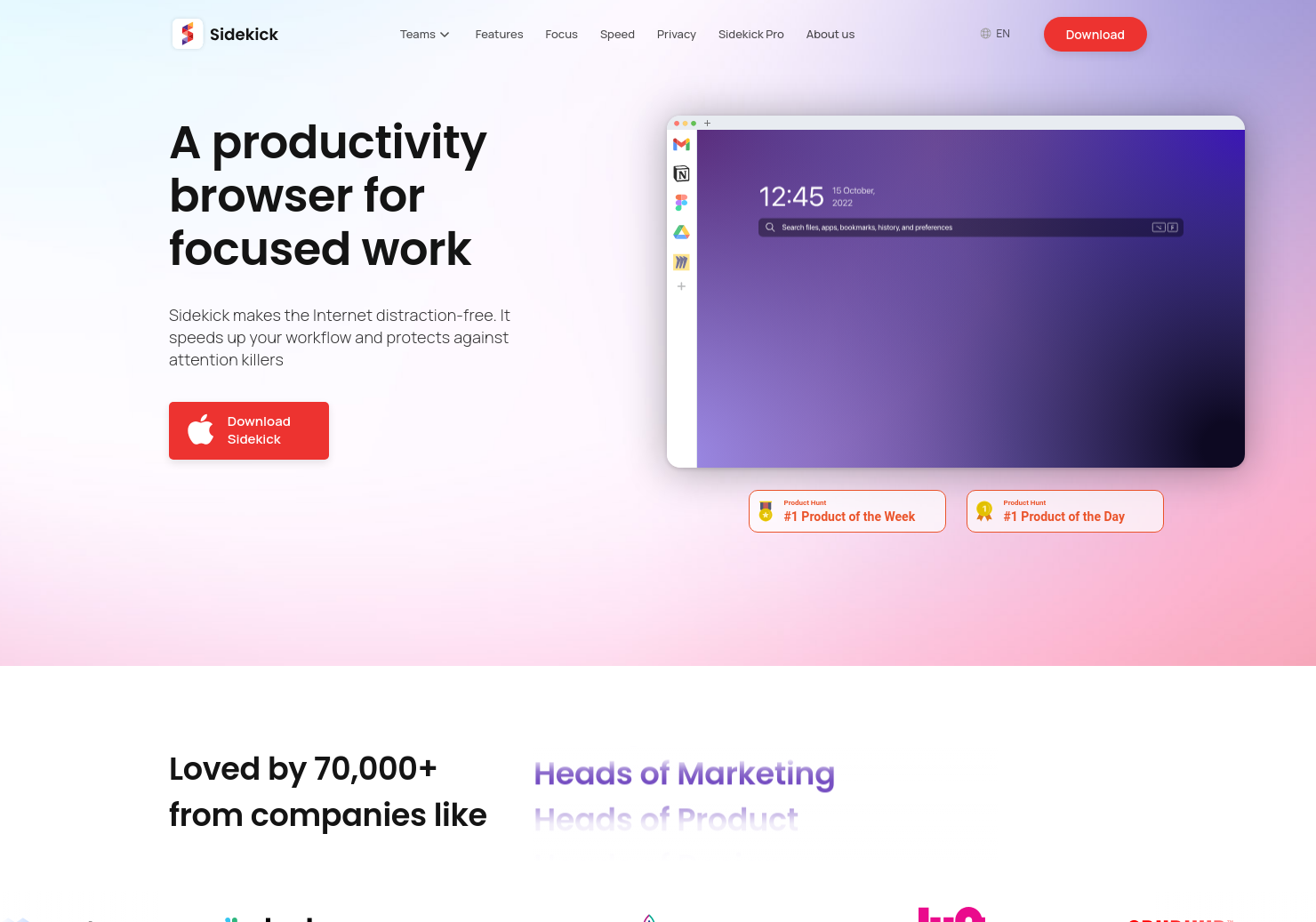 startuptile Sidekick Browser 3.0-A focus-honed working station for online professionals