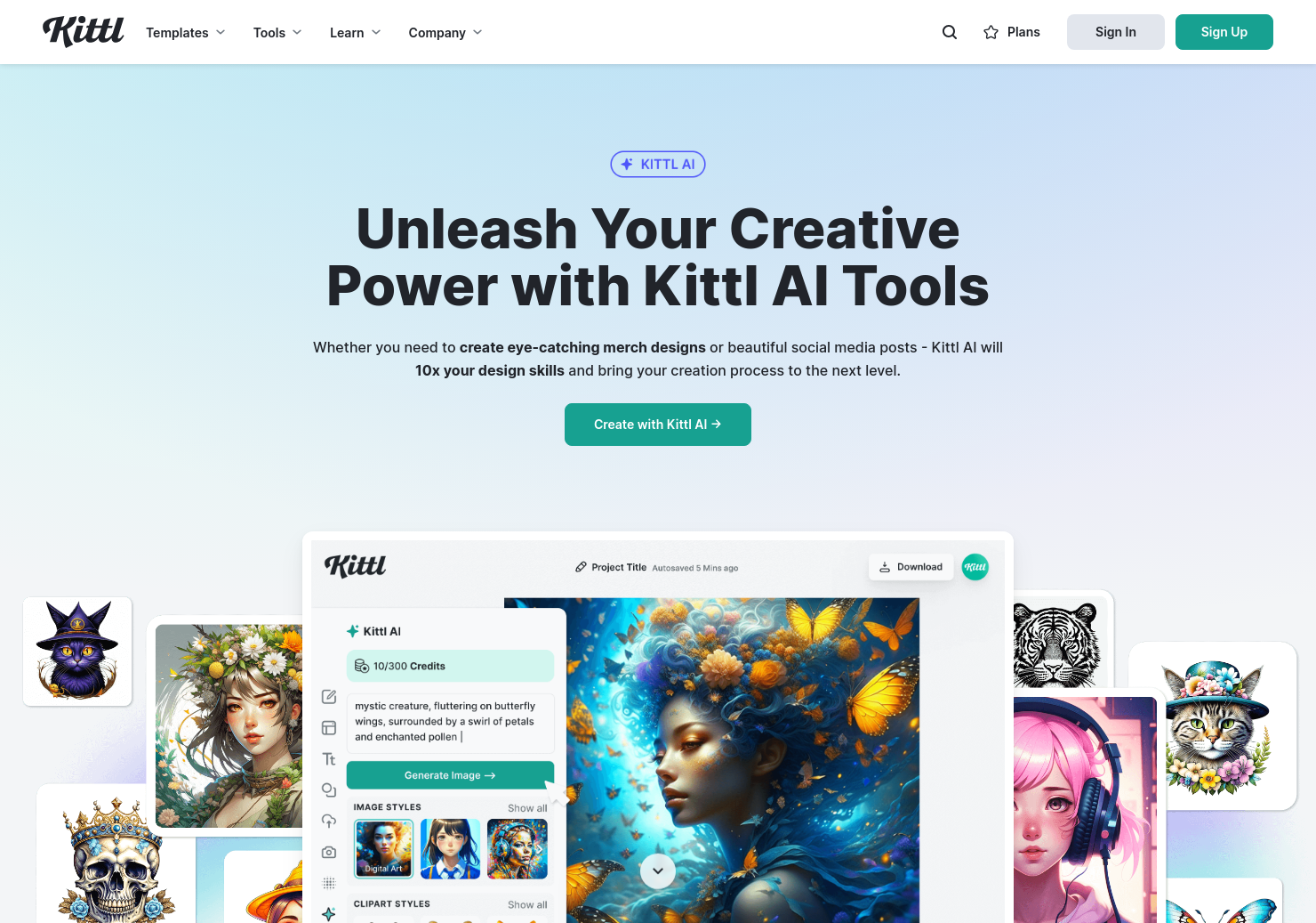 startuptile Kittl AI-The power of AI integrated into your design process