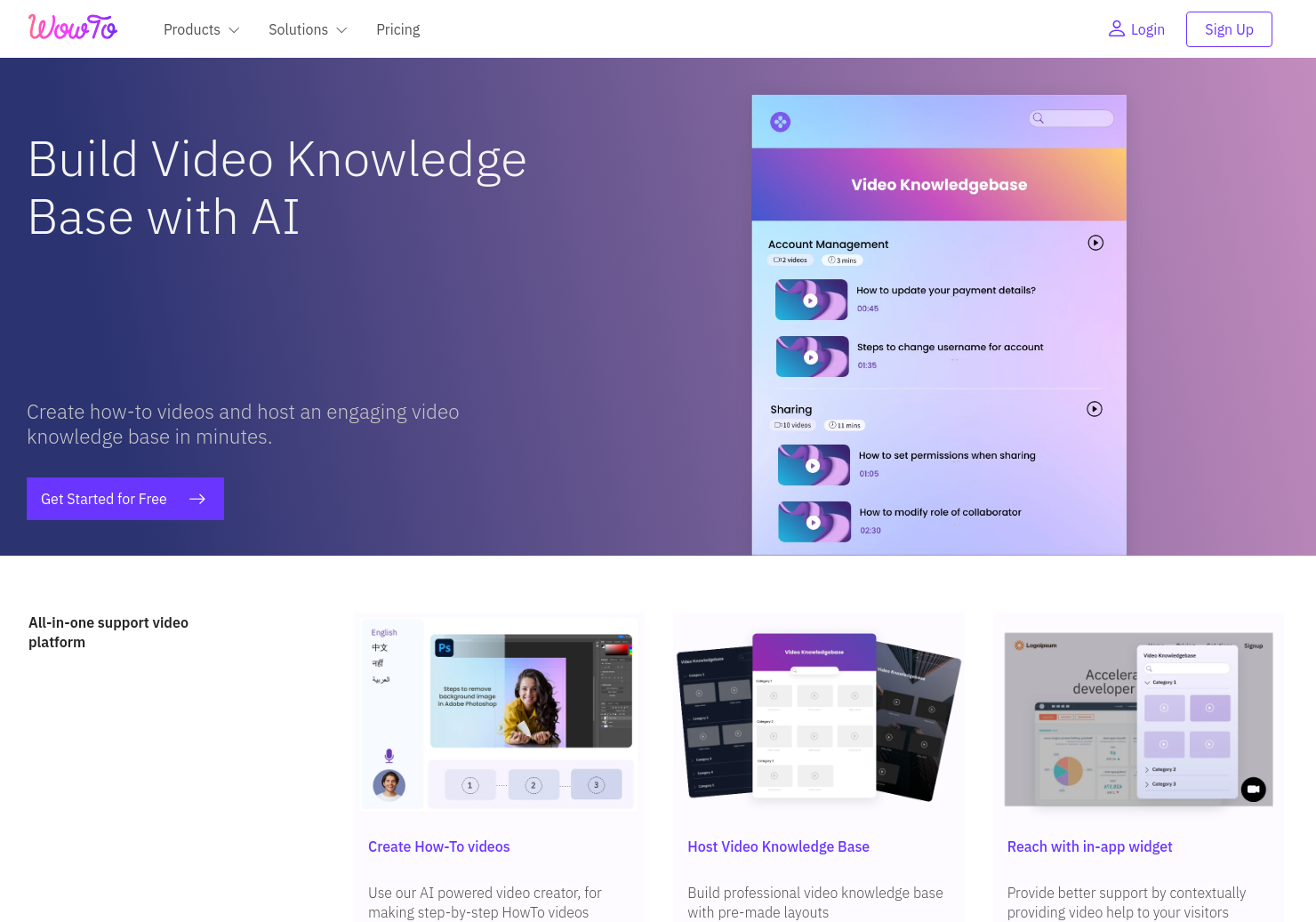 startuptile WowTo.ai-Video knowledge base builder with AI video creator