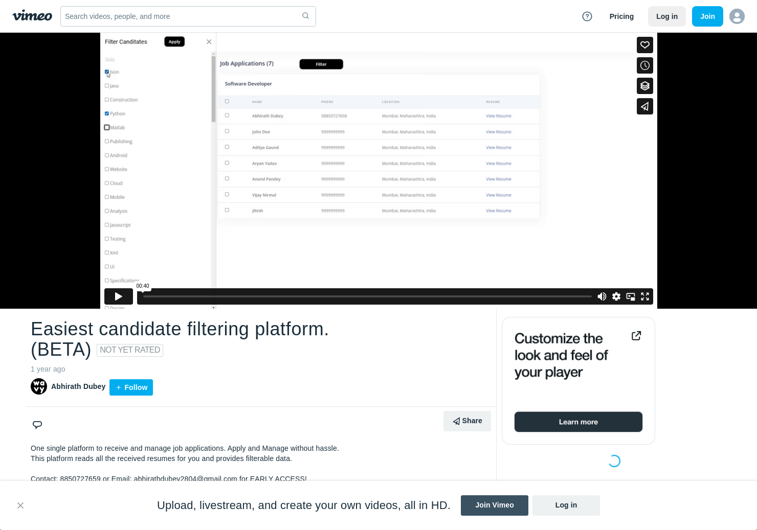 startuptile Dylit-Candidate filtering made easy
