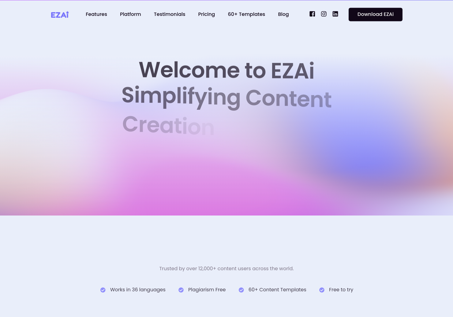 startuptile EZAi AI -AI powered professional content creation from your phone
