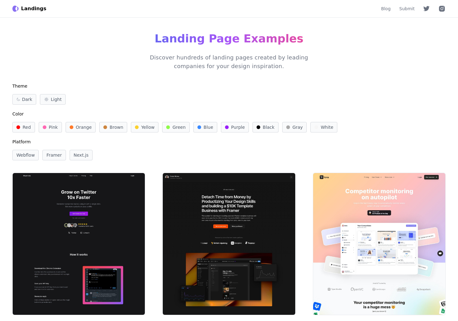startuptile Landings-Great looking landing pages are here