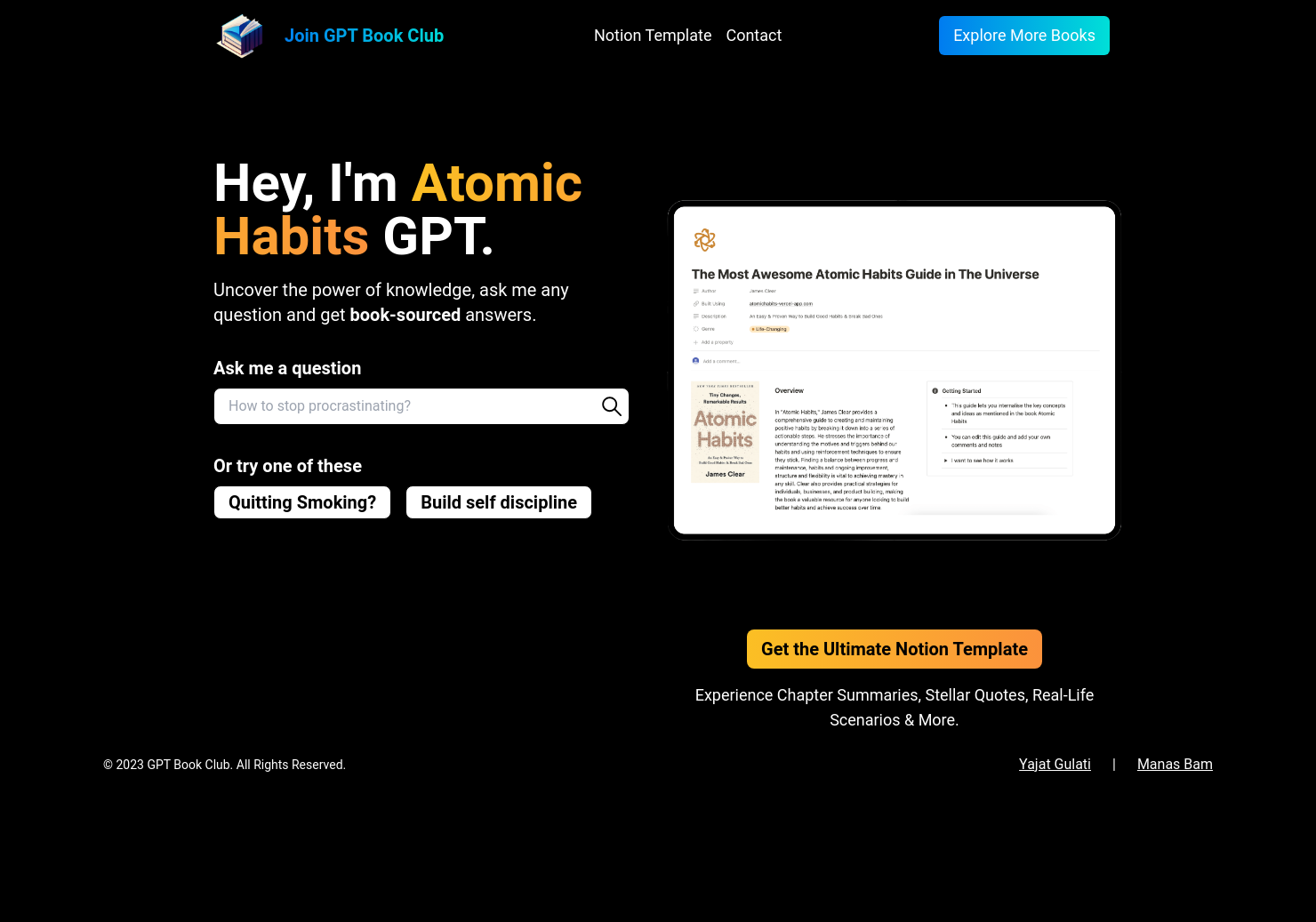 startuptile Atomic Habits GPT-Get the most out of Atomic Habits with AI-powered search