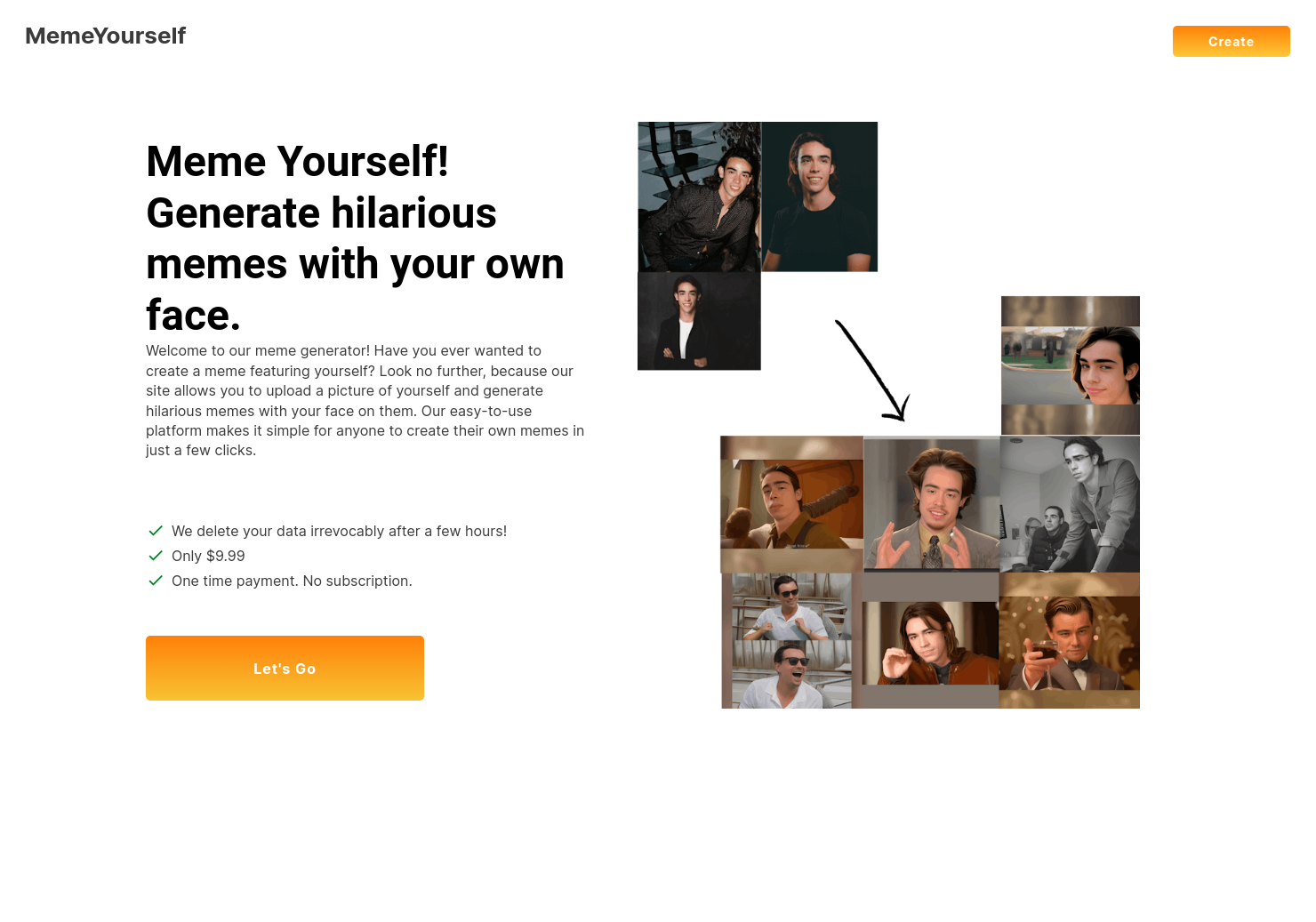 startuptile Meme-Yourself-Create personalised AI-generated memes of your face